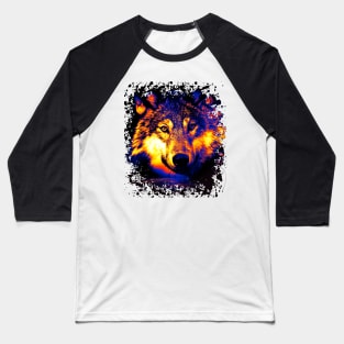 Rainbow mystic Wolf - Your animal guide Baseball T-Shirt